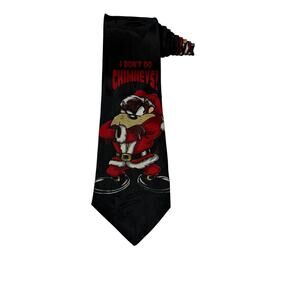 Looney Tunes Mania Taz I Don’t Do Chimney’s! Cartoon Tasmanian Devil Necktie